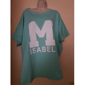 Dames T shirt M Isabel mint One size 42/46