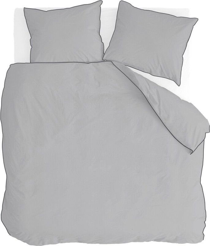 Walra - Sweet Softy - Dekbedovertrek - Grijs Groen - 260x220 cm - Lits-jumeaux XL - 100% Flanel Katoen