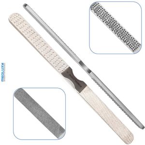 MEDLUXY® Pro - Professionele Eeltvijl / Voetrasp - 4-zijdig - RVS - 15 cm - ML0046 [callus verwijderen]