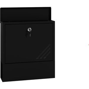 Wandbrievenbus - Antraciet - Metaal - Voorzien van Slot - Kijkvenster