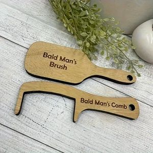 Grappige Kale Mannen Kam en Borstel Set – 17 cm Kam & 19,5 cm Borstel – Het Ultieme Humoristische Cadeau!