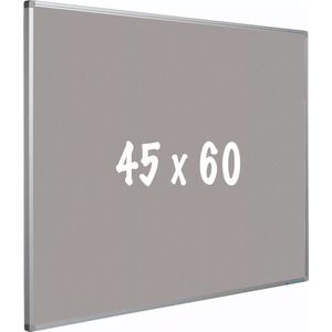 Prikbord kurk PRO - Aluminium frame - Eenvoudige montage - Punaises - Grijs - Prikborden - 45x60cm