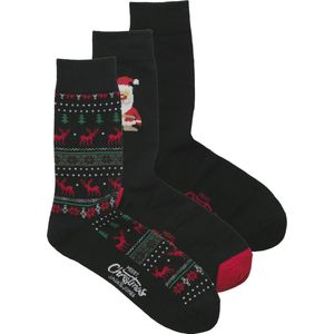 Jack & Jones - JACXMAS REINDEER SOCKS GIFTBOX - Vrijetijdssokken - Zwart - Katoenmix