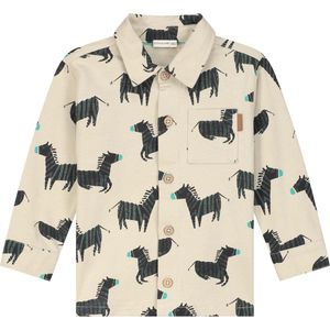 Prénatal baby blouse - Jongens - Light Beige Grey - Maat 56