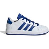 adidas Uniseks-Kind Grand Court Lifestyle Tennis Lace-Up Shoes, Cloud White/Royal Blue/Core Black, 29 EU