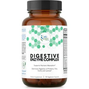 MD Logic Health Spijsverteringsenzymcomplex - Darmen Supplement - 100% Plantaardig - Voorraad voor 30 Dagen, 90 Vegetarische Capsules