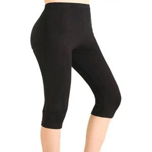 Zwemlegging- Dames drie kwart zwemlegging- Surf leggings- Zwart- Maat 56