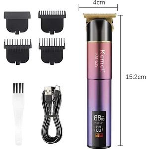 Professionele Elektrische Tondeuse met LED Display en USB Snellader – Voor Kappers en Thuisgebruik - Inclusief FuturiQ Type-C oplaadkabel