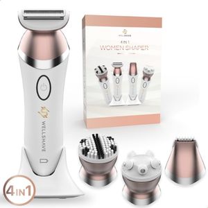 Wellshave 4 in 1 Ladyshave voor Vrouwen - Trimmer voor Vrouwen & Dames - Bikinitrimmer Dames - Scheerapparaat Vrouw