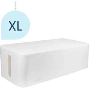 BUDDLEY® Kabelbox Wit (XL) - Kabeldoos - Kabel Opbergbox Stekkerdoos - Cable Management - Verlengsnoer - Kabel management - Kabel Organiser Bureau - Kabel Organiser - Kabelbox Stekkerdoos - Cable Box - Kabel Doos - Kabelbox voor snoeren wegwerken