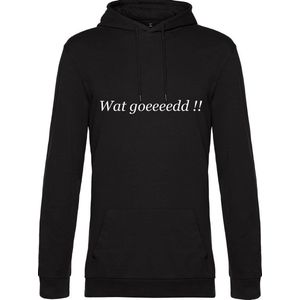 Hoodie met opdruk “Wat goedddd!!!” Zwarte hoodie met witte opdruk. Uitspraak die vooral bekend is geworden door het programma Chatea Meiland en Martien Meiland. Nu op je favoriete hoodie!