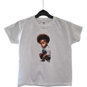 T-shirt - Afro jongen [stoer]-[116]-[5-6 jaar]-[kids]-[kindershirt]-[kinderkleding]