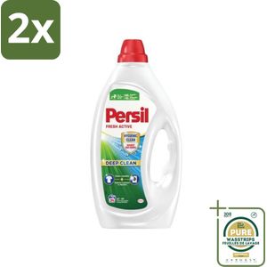 Persil Fresh Active - Vloeibaar Wasmiddel - Witte en Gekleurde Was - 34 Wasbeurten - Voordeelverpakking - 2 stuks - Vlekkenverwijderaar - Fris wasgoed
