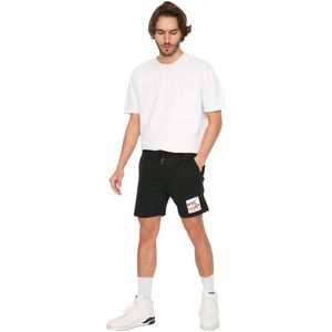Trendyol Grijze Heren Regular Fit Bedrukte Shorts En Bermuda