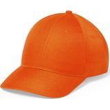 Oranje 6-panel baseballcap voor volwassenen. Oranje/holland thema petjes. Koningsdag of Nederland fans supporters