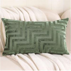 FURNIBELLA-Kussenslopen Corduroy 50x70 cm – Groen– Zachte Sofa Kussenhoezen met Ritssluiting – Decoratieve & Veelzijdige Sierkussens voor Bank, Bed of Stoel
