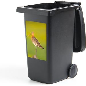 Container sticker Vogel - Dieren - Grutto - Paal - Groen - 40x60 cm - Kliko sticker