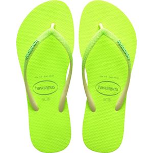 Havaianas Slim Glitter Neon Dames Slippers - Lime Green - Maat 33/34