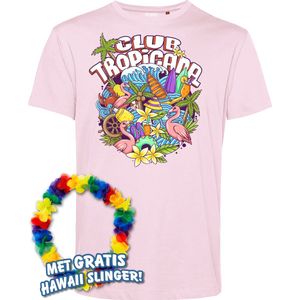 T-shirt Flamingo Summer | Toppers in Concert 2024 | Club Tropicana | Hawaii Shirt | Ibiza Kleding | Lichtroze | maat XS