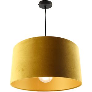 Olucia Urvin - Moderne Hanglamp - Stof - Geel;Goud - Rond - 40 cm