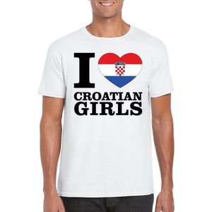 I love Croatian girls t-shirt wit heren M