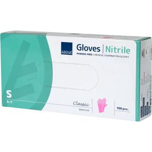 Abena Nitril Handschoen Classic Roze Maat: S Abena