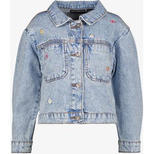 TwoDay meisjes spijkerjas met borduursels - Blauw - Maat 92