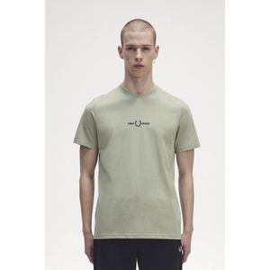 Fred Perry Embroidered T-shirt Polo's & T-shirts Heren - Polo shirt - Groen - Maat XXL