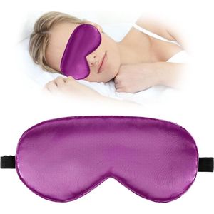 Thelau - Slaapmasker voor mannen en vrouwen - Lichtblokkerend en ademend - Verstelbare elastische band - Ideaal voor yoga, reizen en dutjes - Paars