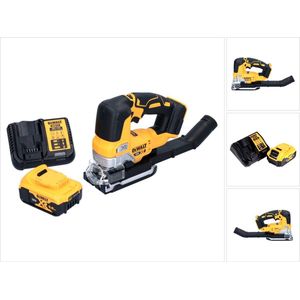 DeWalt DCS 334 P1 accu-pendeldecoupeerzaag 18 V borstelloos + 1x oplaadbare accu 5.0 Ah + lader