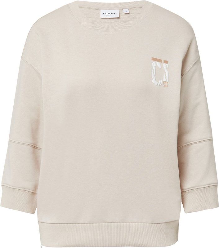 comma - Sweatshirt - Met Opvallende Prints - 3/4-Mouwen