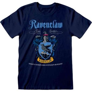 Harry Potter - Ravenclaw Blue Crest  Unisex T-Shirt Blauw