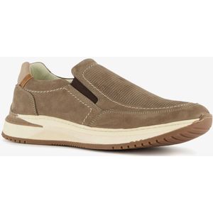 Hush Puppies leren heren instappers grijs - Maat 40 - Uitneembare zool