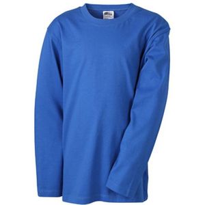 James and Nicholson Kinderen/Kinderen T-Shirt met middellange mouwen en lange mouwen (Koningsblauw)