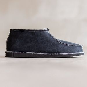 Schapenvacht pantoffels - Lamsvacht heren sloffen - Grijs - Maat 50