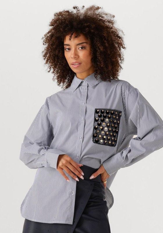 Jansen Amsterdam - Goldie Blouse Cs3 726 - Blouse - Blauw