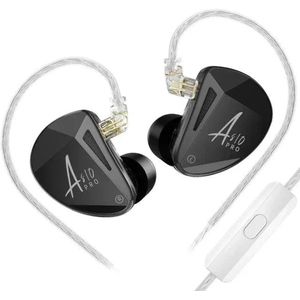 KZ AS10 Pro - In-Ear Monitors - IEM - 10 Drivers - Muziek & Gaming Oortjes - Oordoppen - Verwisselbare Kabel - Hybride Drivers - Ergonomisch Design – Zwart