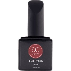 Gelzz Gellak - Gel Nagellak - kleur G'lamour G174 - OranjeRood - Dekkende kleur - 10ml - Vegan