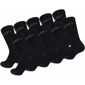 Caterpillar - Performance Socks - Zwart - 10 Paar Herensokken - Versterkte Teen en Hiel