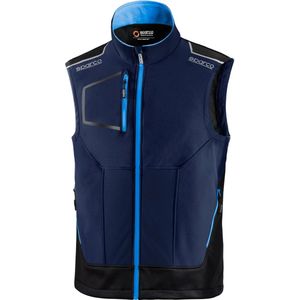 Sparco TECH Light Vest Bodywarmer - Gilet - Lichtgewicht Vest - Maat XXXL - Marineblauw/Lichtblauw