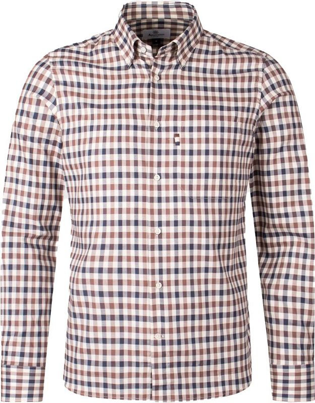 Aquascutum - Club Check - Overhemd - Lange Mouwen - Regular Fit - 100% Katoen