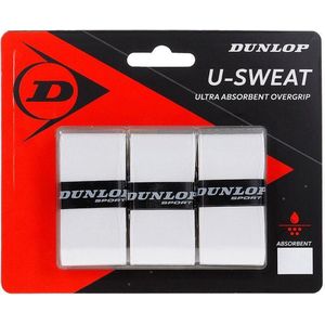 Dunlop U Sweat ultra absorbent overgrip wit 3 pak