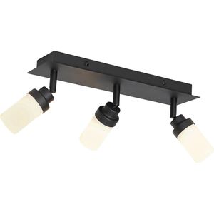 QAZQA japie - Moderne Wandlamp voor badkamer - 3 lichts - L 35 cm - Zwart -