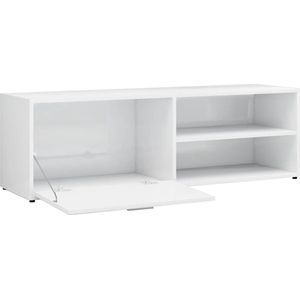 The Living Store tv-kast Modern - Hout - 120 x 34 x 37 cm - Hoogglans wit