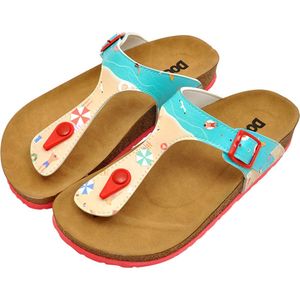 DOGO Lila Dames Sandalen - A Bird's Eye View of Beach 36
