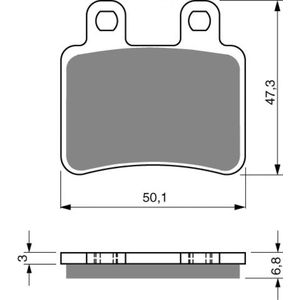 goud fren remblok voor peugeot 125 jet force compressor scooter 2003-2007 ar nieuw
