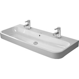 Duravit Happy D.2 wastafel geslepen 120cm WonderGliss wit