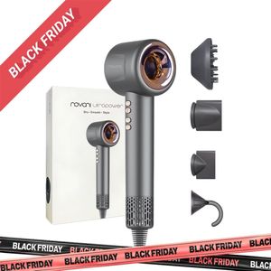 Novani Ultrapower Haardroger - Föhn met Diffuser - Krullen - Krachtige Ionische Haardroger - Supersonische Föhn Met 4 Magnetische Opzetstukken - Grijs - Valentijn Cadeau voor haar