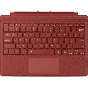 Toetsenbord geschikt voor Microsoft Surface Pro 4/6/7 - QWERTY - Bluetooth Toetsenbord Cover - Met Touchpad en Toetsenbord verlichting - Rood