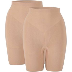 Sarlini - Corrigerende hipster short - Dames 2-Pak - Maat L - Skin - shapewear dames - corrigerend ondergoed dames